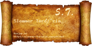 Slemmer Terézia névjegykártya